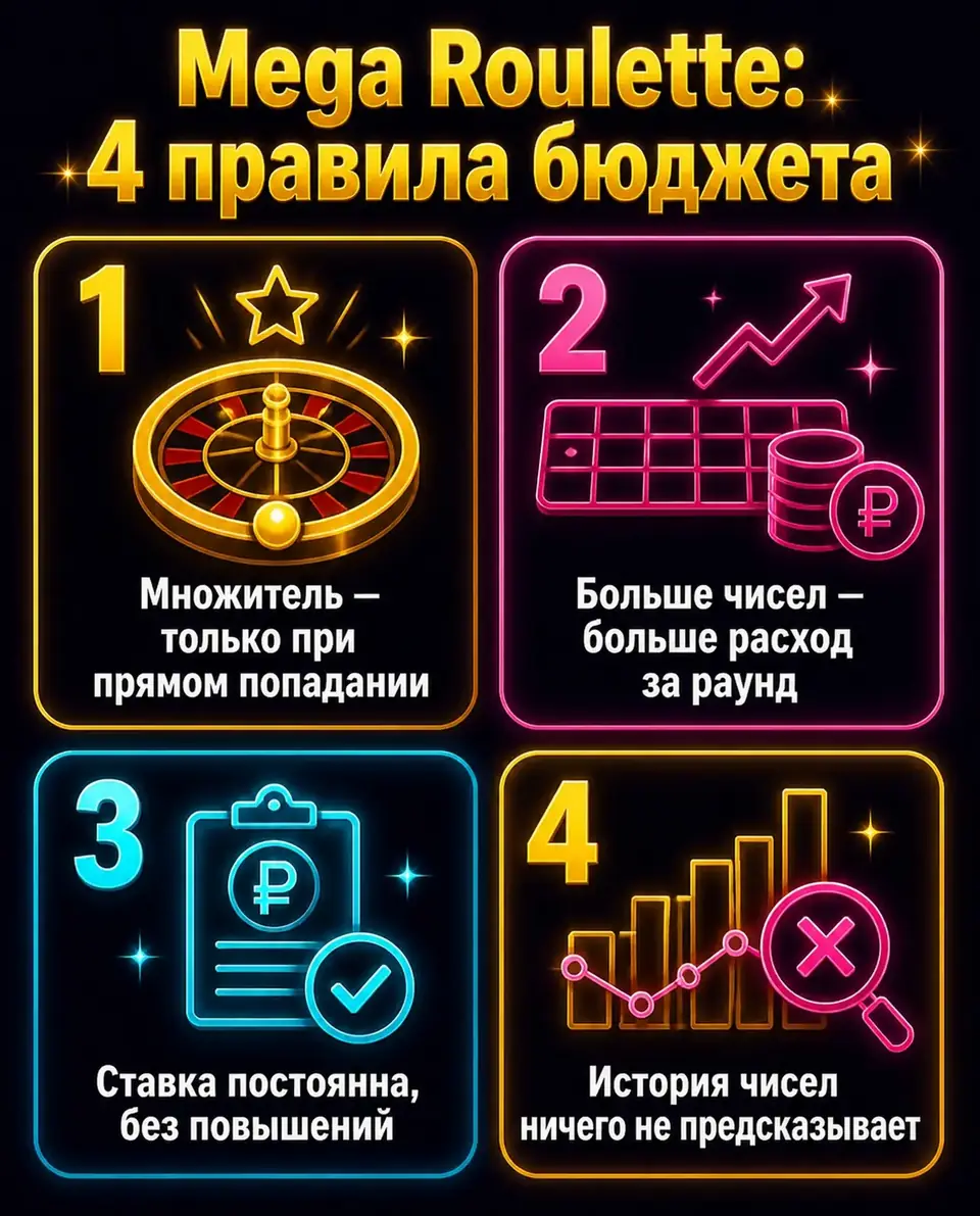 Четыре правила разумных ставок в Mega Roulette