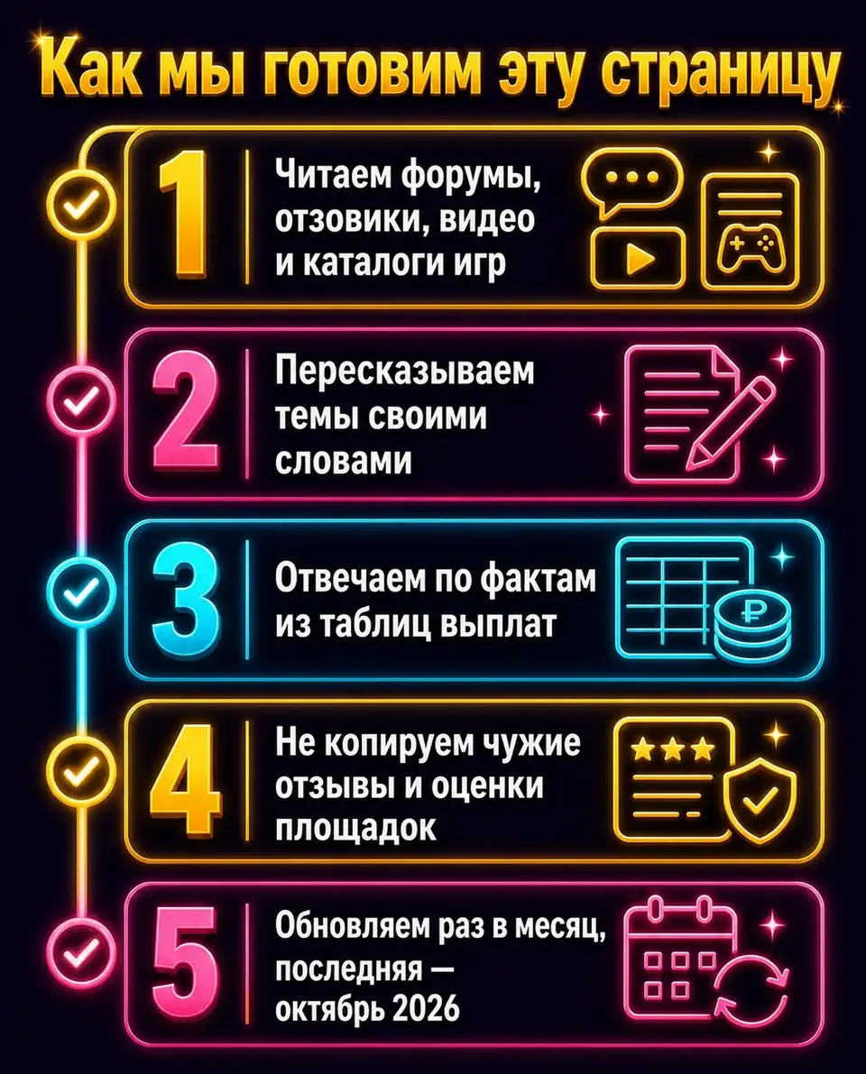 Чек-лист подготовки страницы отзывов о Sweet Bonanza