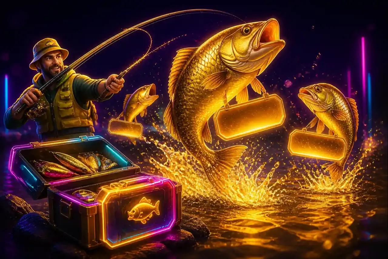 Денежные рыбы и дикий рыбак из слота Big Bass Secrets of the Golden Lake