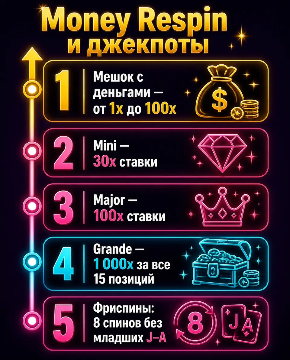 Лестница джекпотов Money Respin и фриспины Chilli Heat