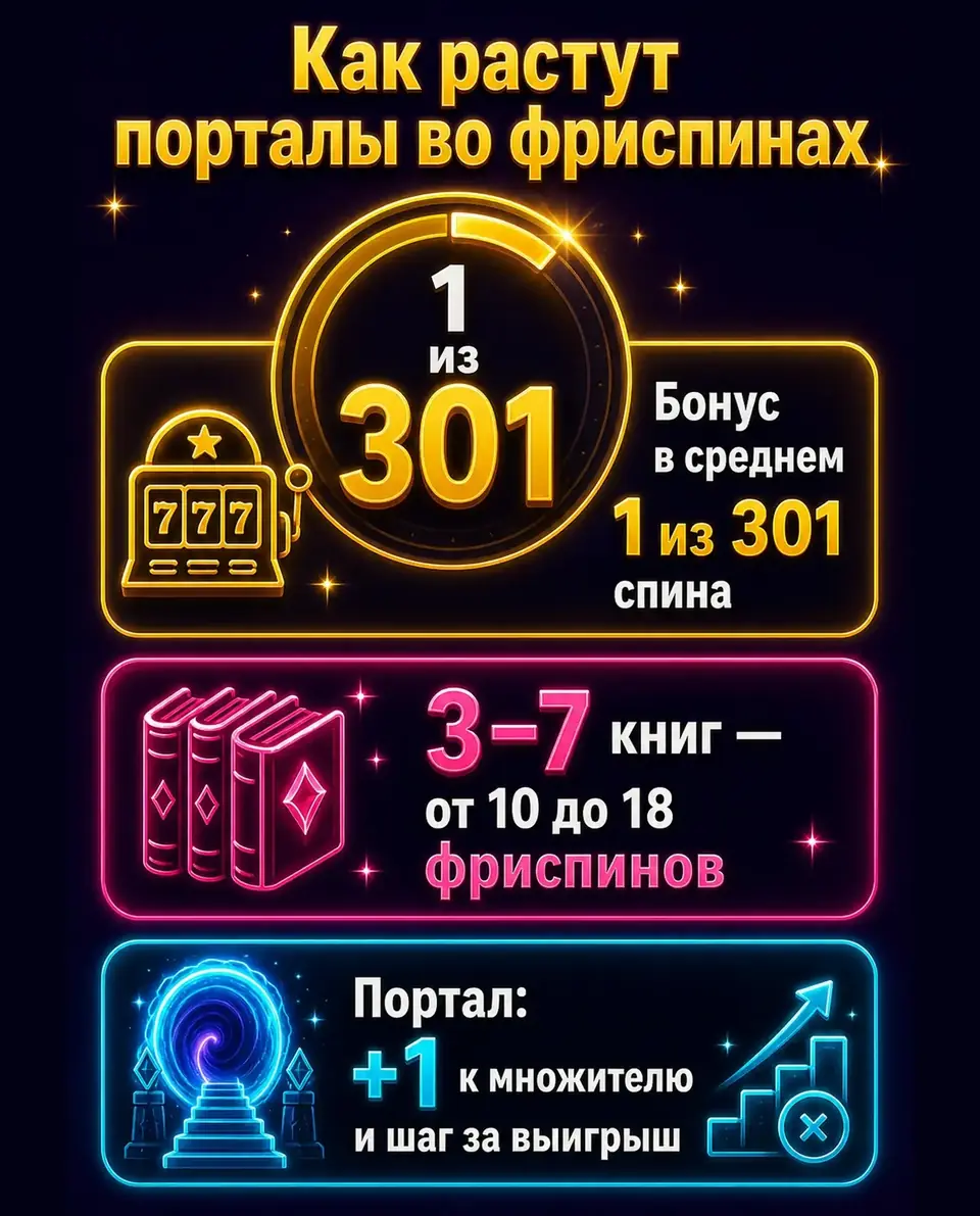 Частота бонуса Fire Portals и рост множителей порталов