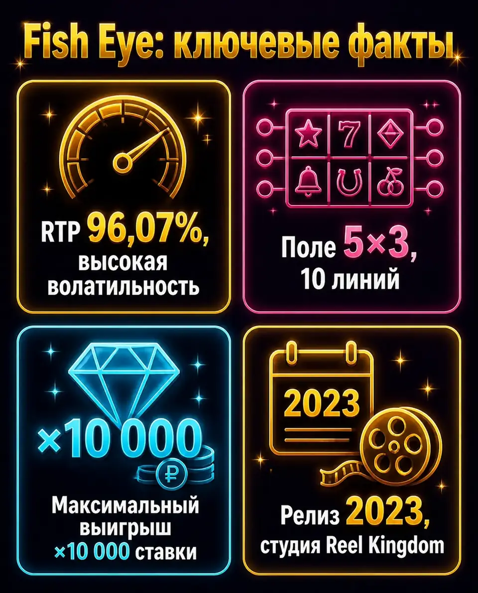 Ключевые параметры слота Fish Eye от Pragmatic Play