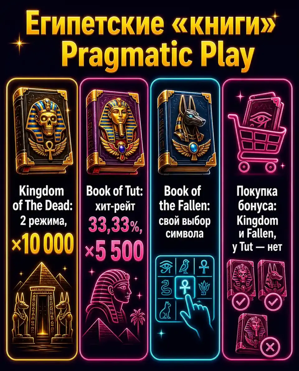 Сравнение Kingdom of The Dead, Book of Tut и Book of the Fallen