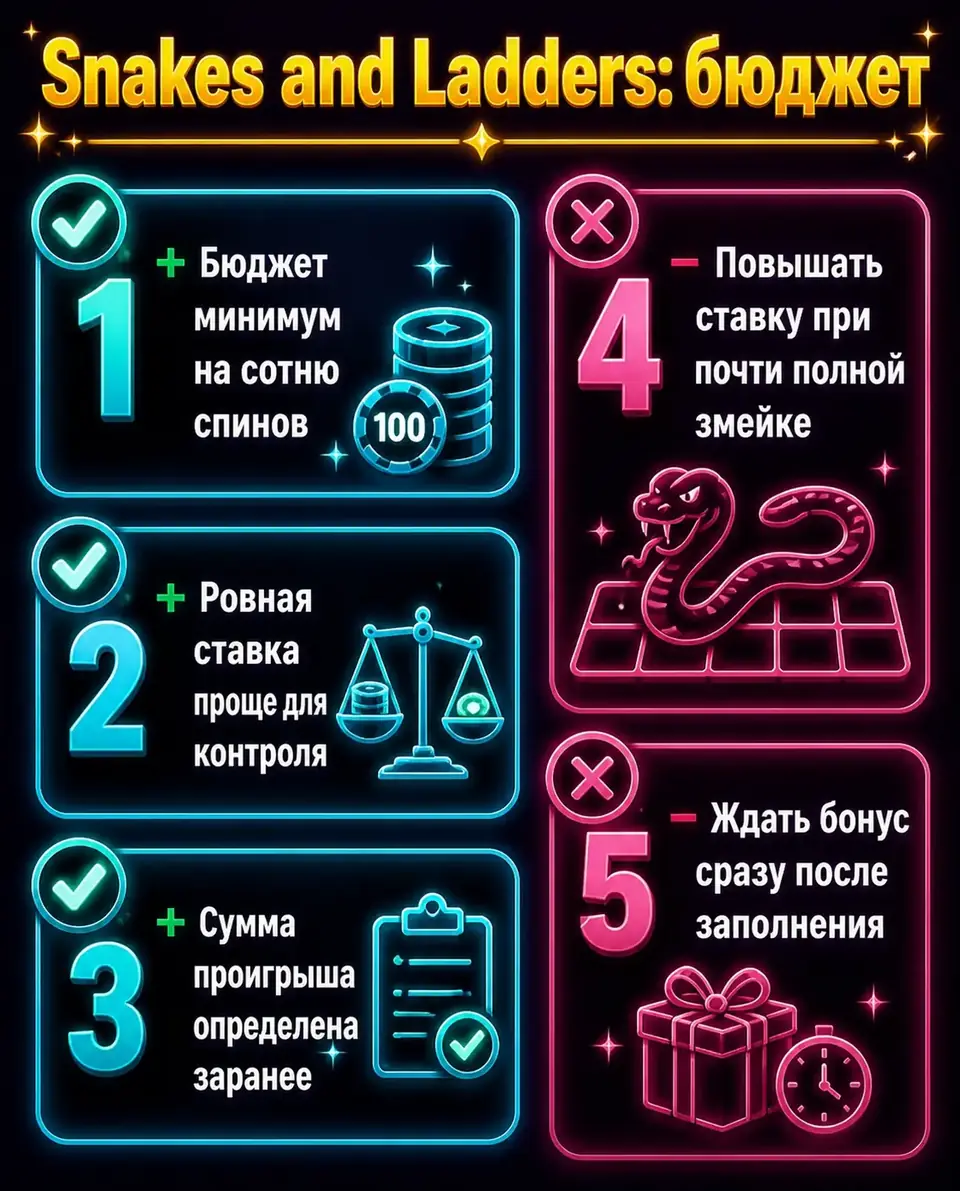 Плюсы и минусы решений по ставке в Snakes and Ladders Megadice