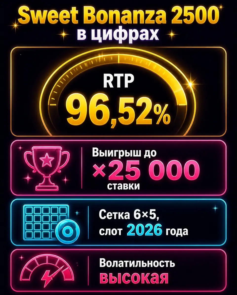 Кольцевой показатель RTP и факты слота Sweet Bonanza 2500