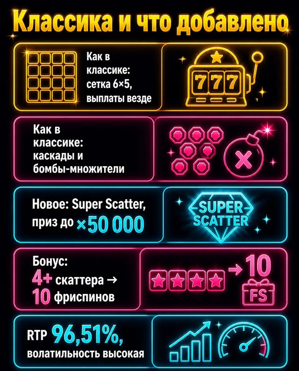 Сравнение Sweet Bonanza Super Scatter с классической версией