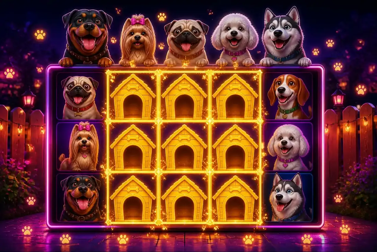 Липкие Wild заполняют барабаны во фриспинах The Dog House
