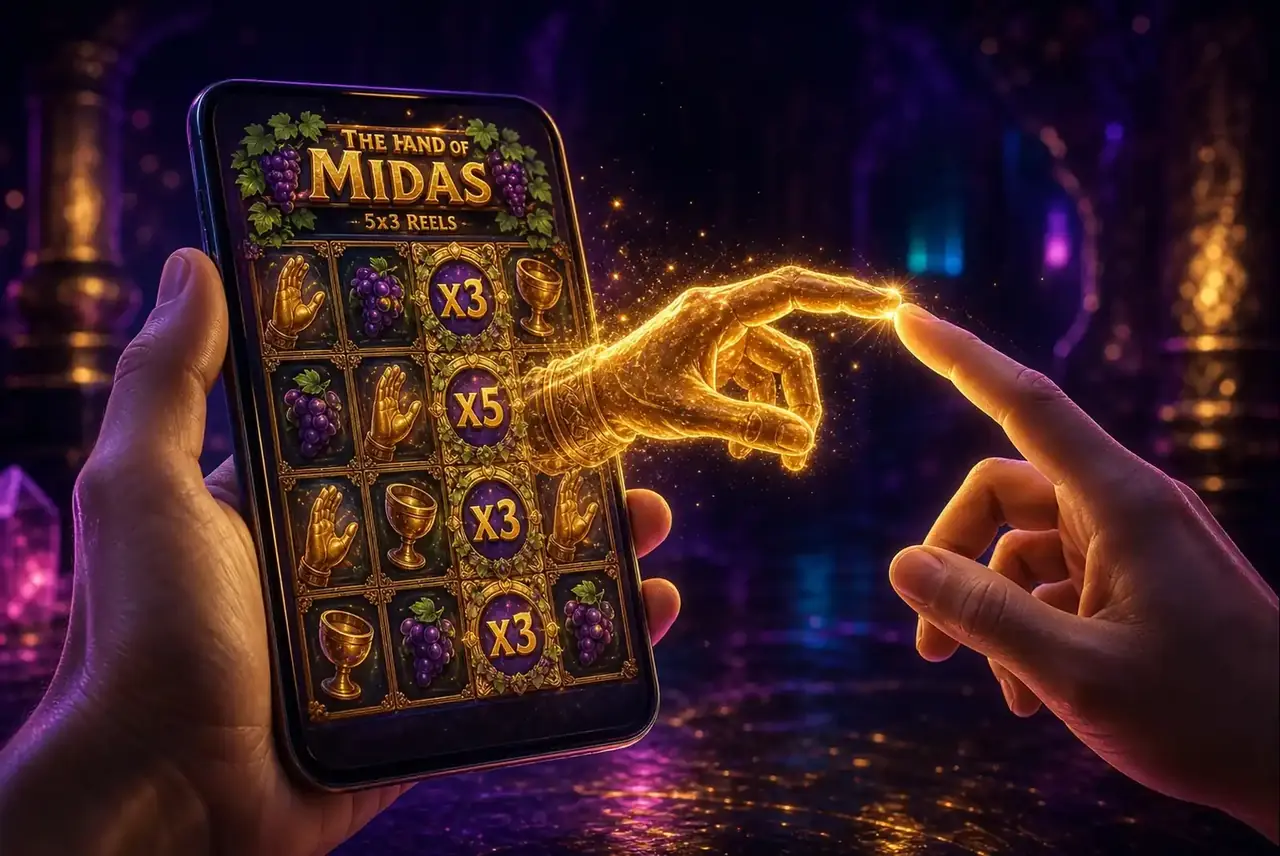 Смартфон со слотом The Hand of Midas и золотой рукой