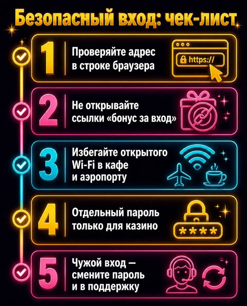 Чек-лист безопасного входа в личный кабинет